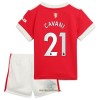 Officiële Voetbalshirt + Korte Broek Manchester United Edinson Cavani 21 Thuis 2021-22 - Kids